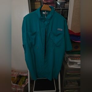 Columbia Teal Button-Up Shirt